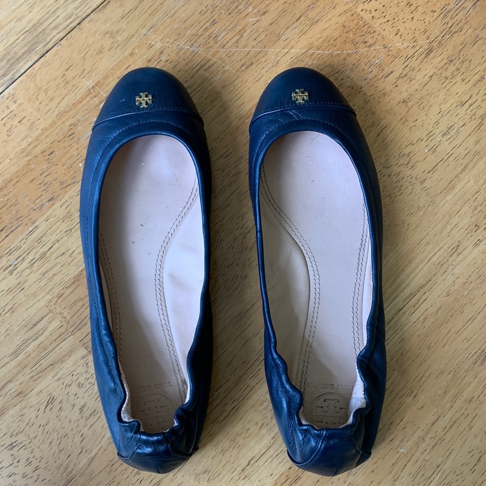 Tory Burch navy flats